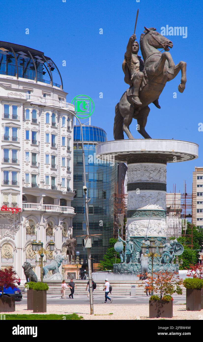 north-macedonia-skopje-macedonia-square-warrior-on-a-horse-statue