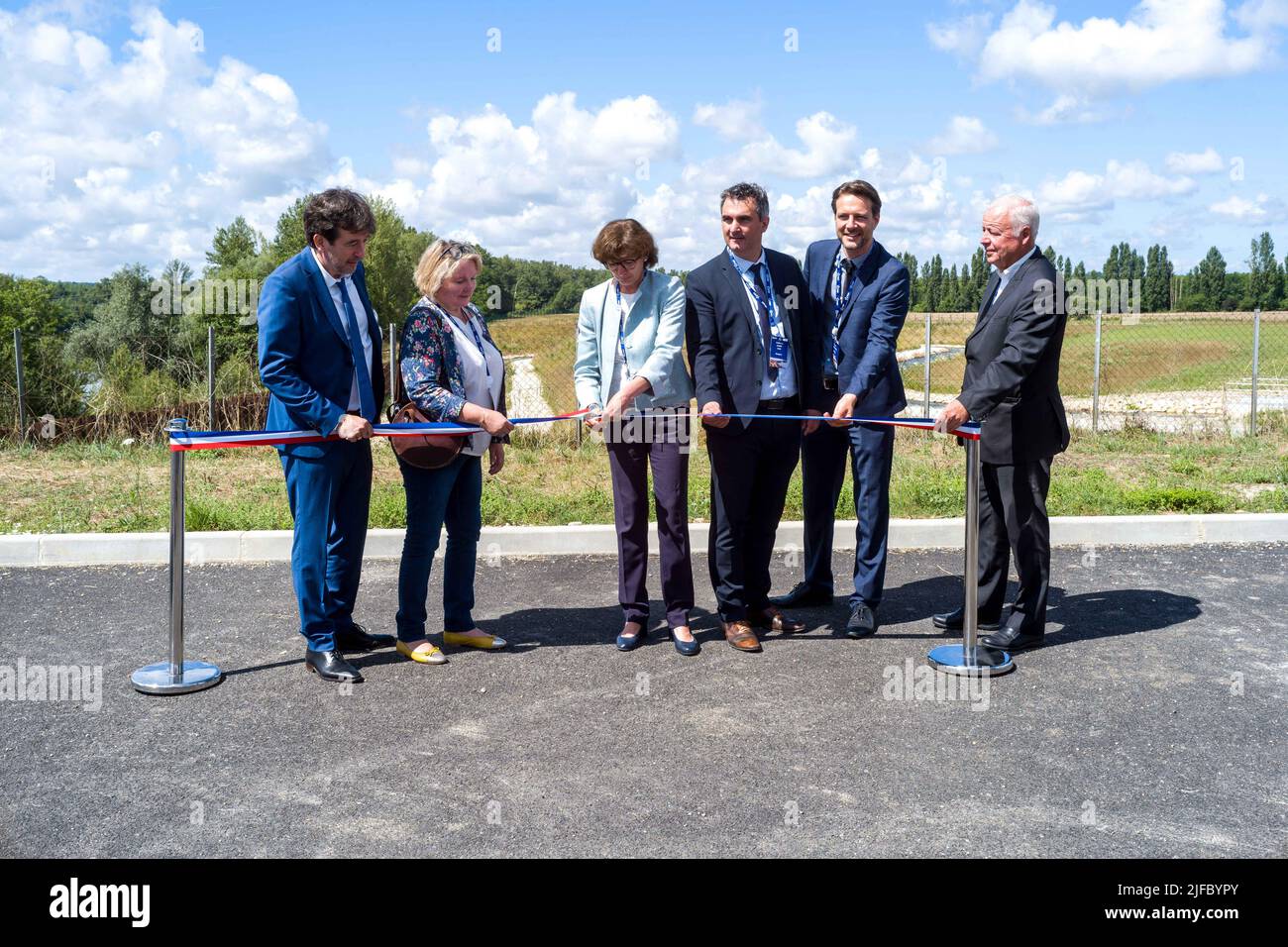 Fairette Malause, France. 01st July, 2022. Mrs. Chantal Mauchet, Prefect of Tarn ...