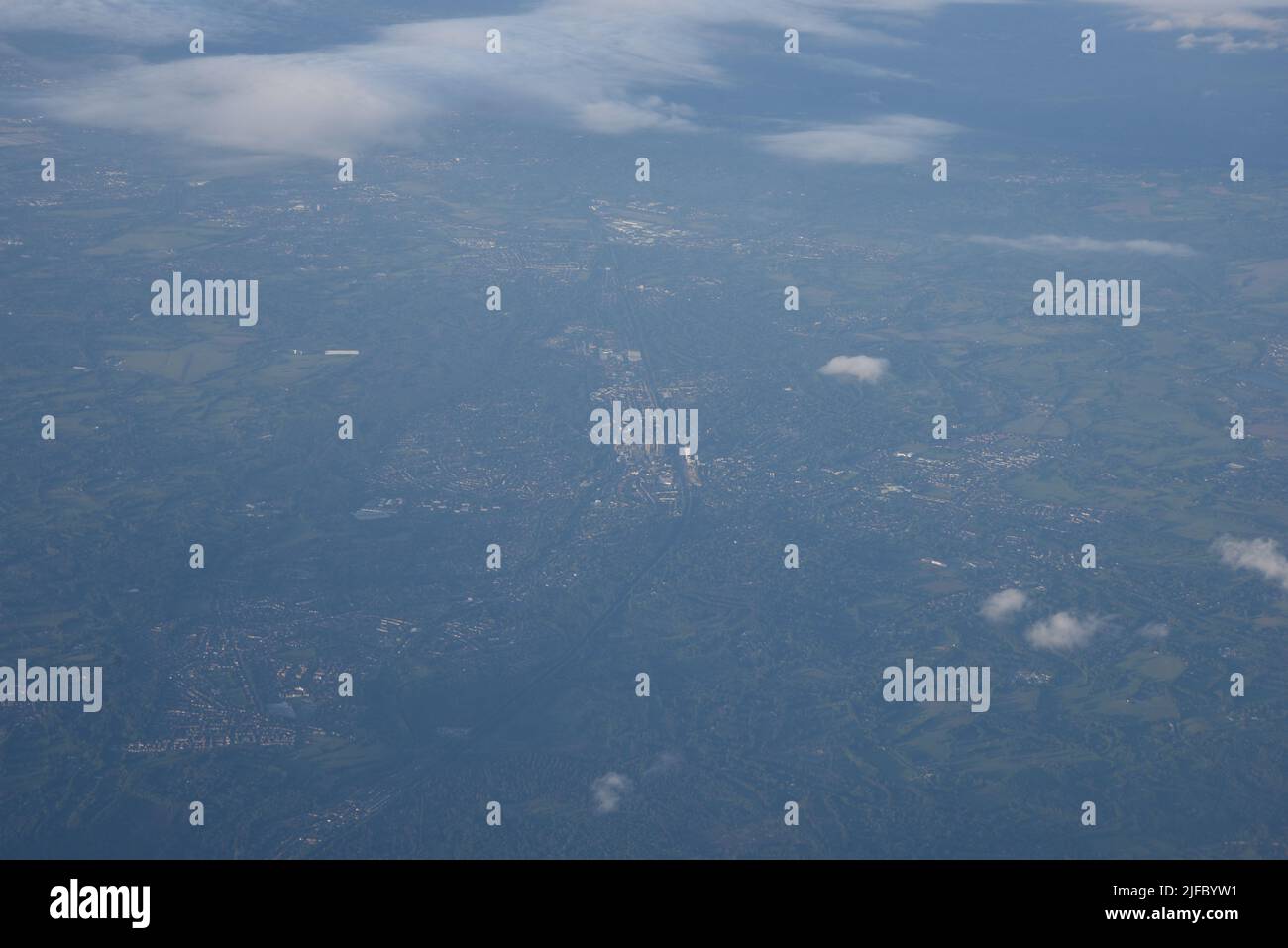 Looking down on Woking in Surrey Stock Photo