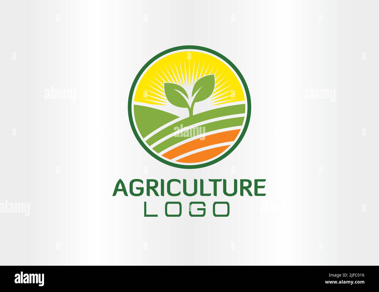 Nature Green Landscape Sunrise Logo Template. sun vector agriculture ...