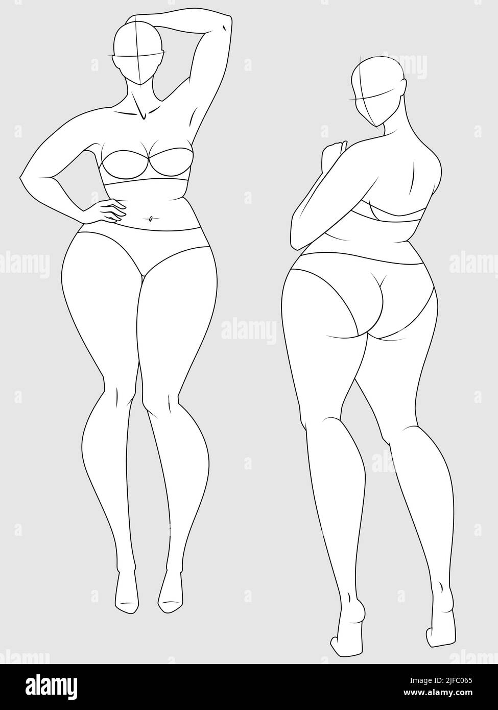 Woman body templates for clothes female mannequin Vector Image