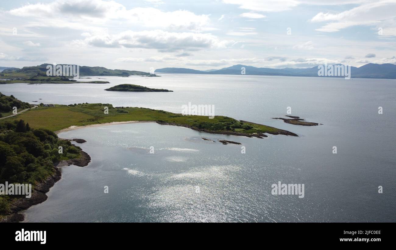 Aerial view of the Isle of Mull Stock Photo