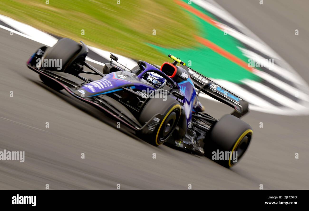 Williams Nicholas Latifi ahead of the British Grand Prix 2022 at Silverstone, Towcester. Picture date: Friday July 1, 2022. Stock Photo