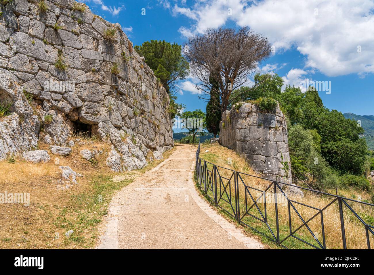 Norba, ancient town of Latium on the western edge of the Monti Lepini, Latina Province, Lazio, Italy Stock Photo