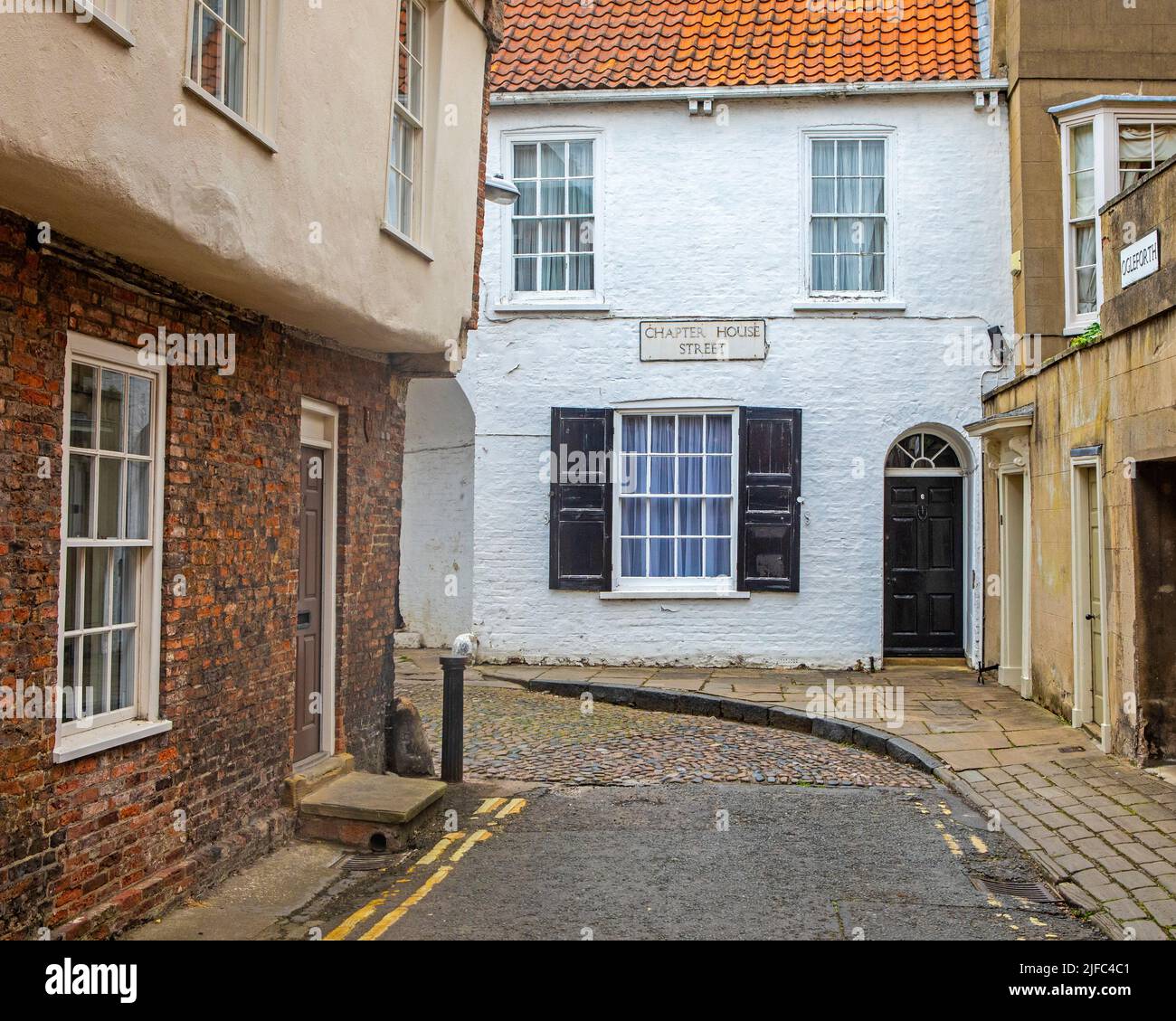 York, UK - June 6th 2022: The old architecture of Ogleforth and Chapter House Street in the beautiful city of York, UK. Stock Photo