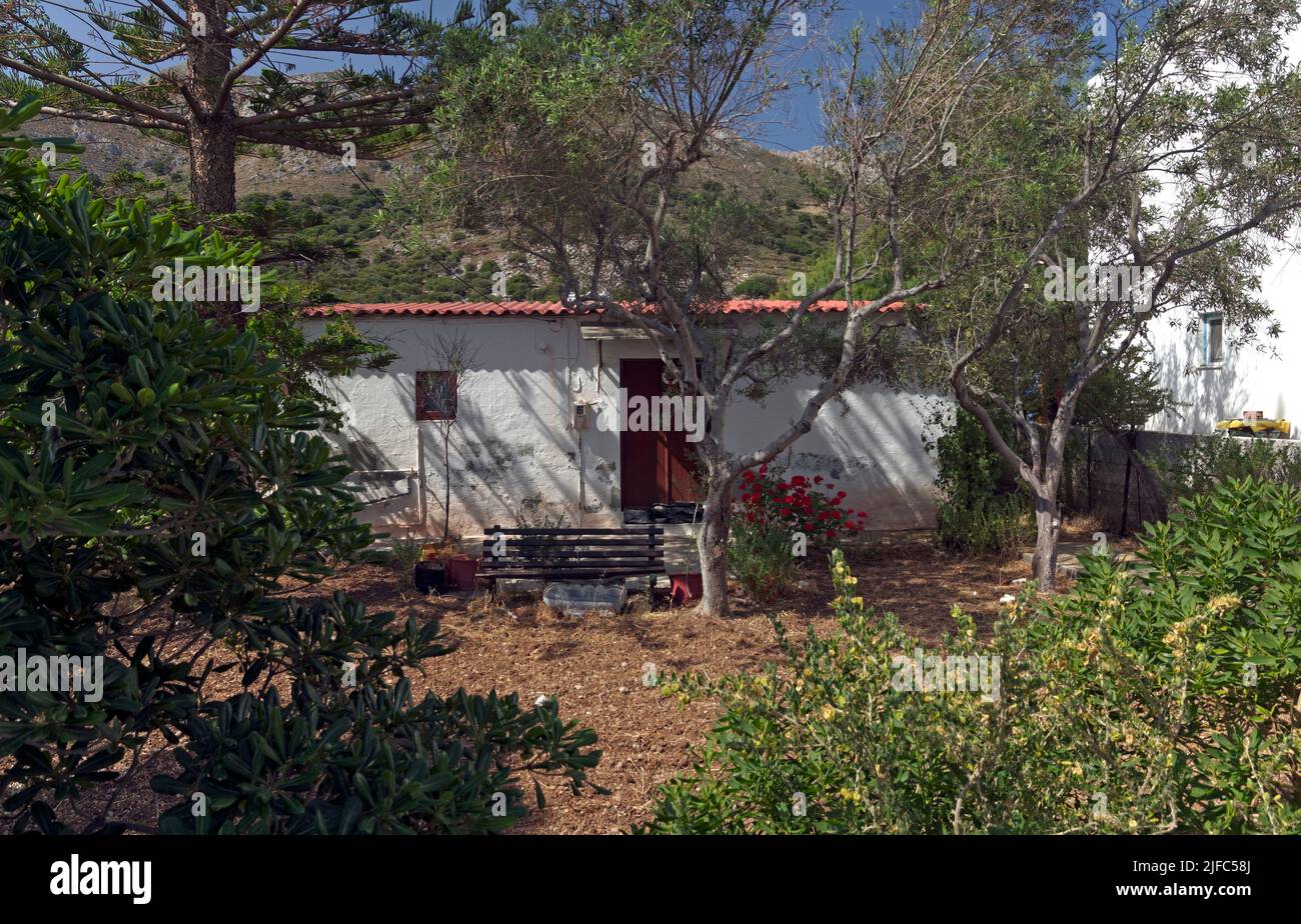 Traditional house, Livadia village, Tilos island, Dodecanese, Greece