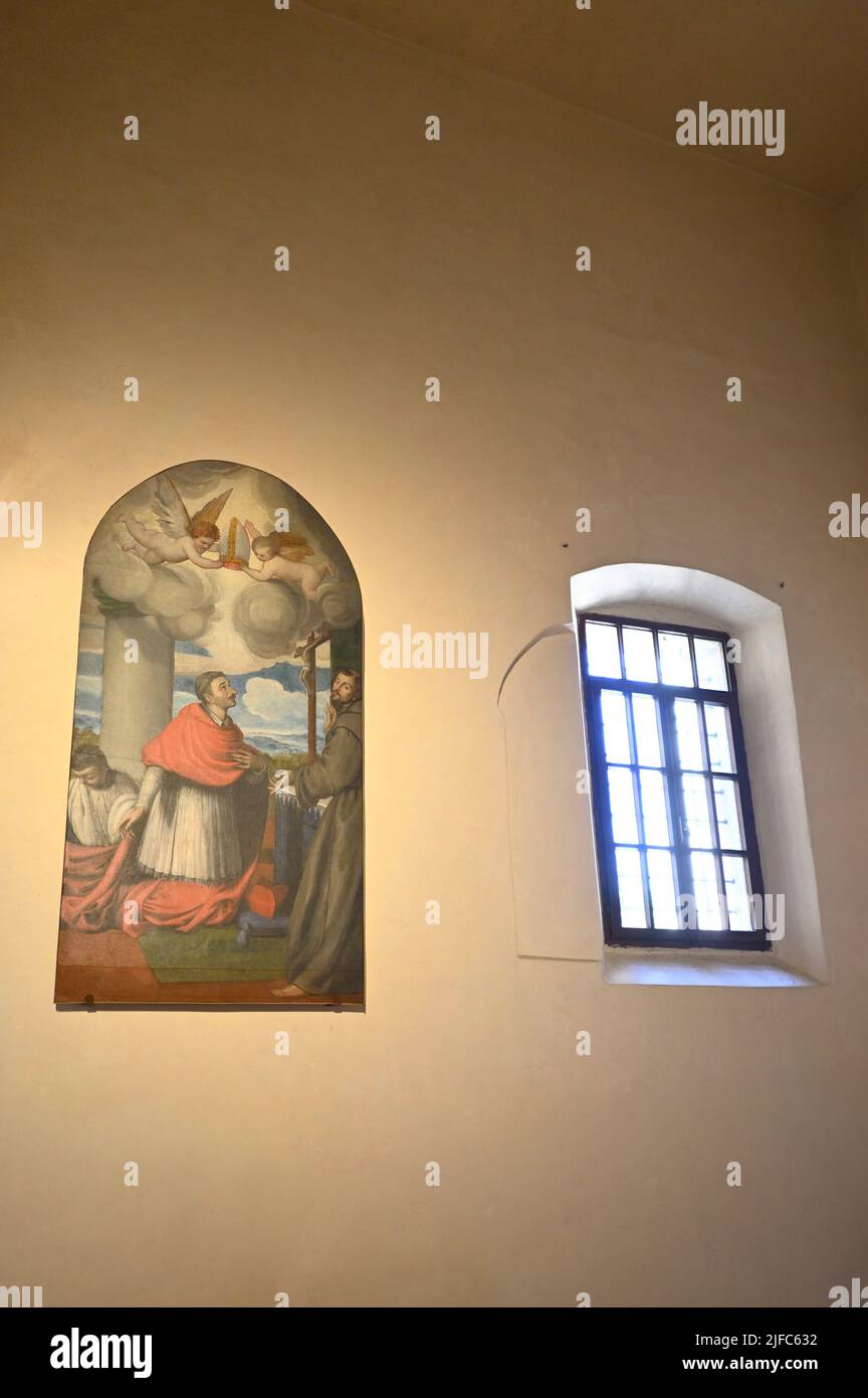 Aquileia, Italy. 19 June 2022. Interior view of the Basilica of Aquileia. Murals in the Basilika Stock Photo