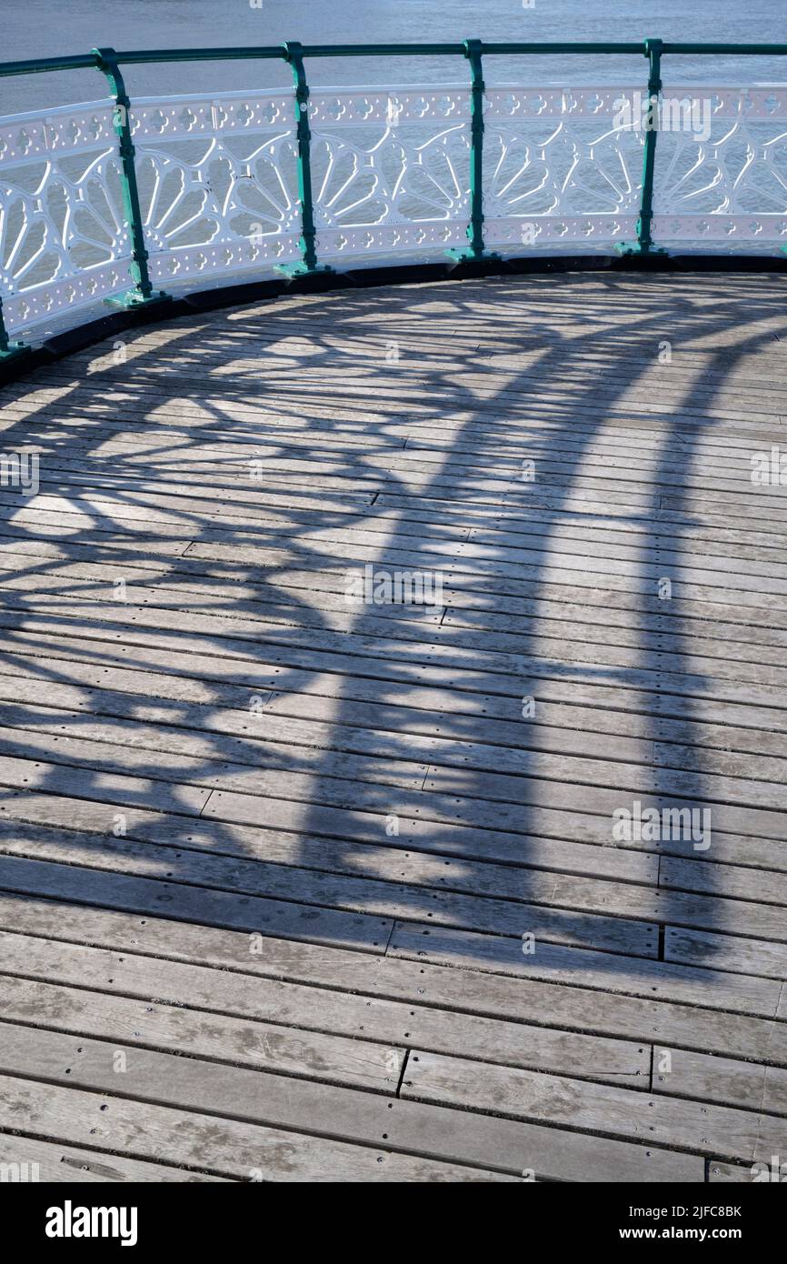 Shadows reflected from the Iron Railings along the Victorian Pier