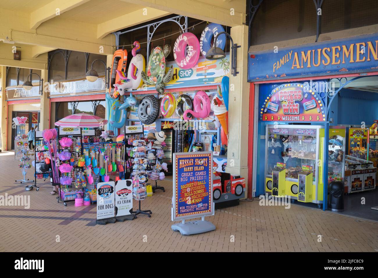 Shops and Amusements at Barry Island South Wales UK Stock Photo