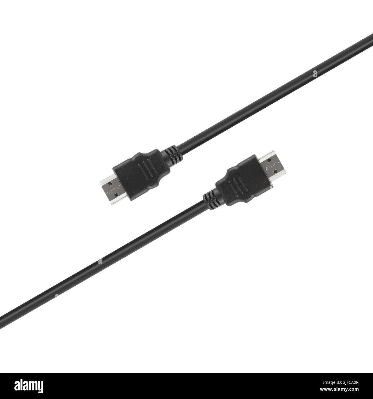 HDMI connector with cable isolated on white background Stock Photo Alamy