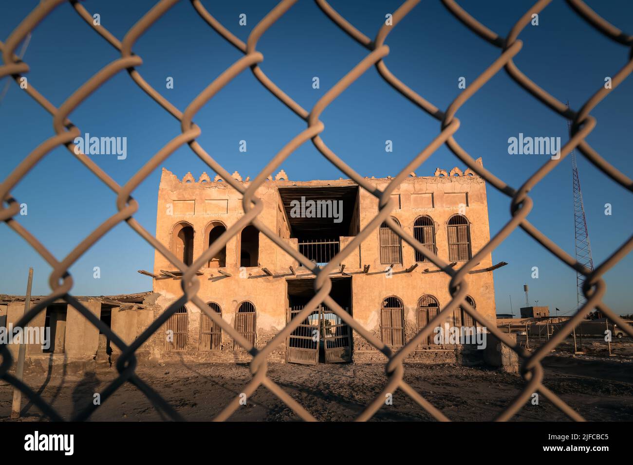 An entrance of Historical Old Al-Uqair port in Saudi Arabia. Selective focused click. Stock Photo