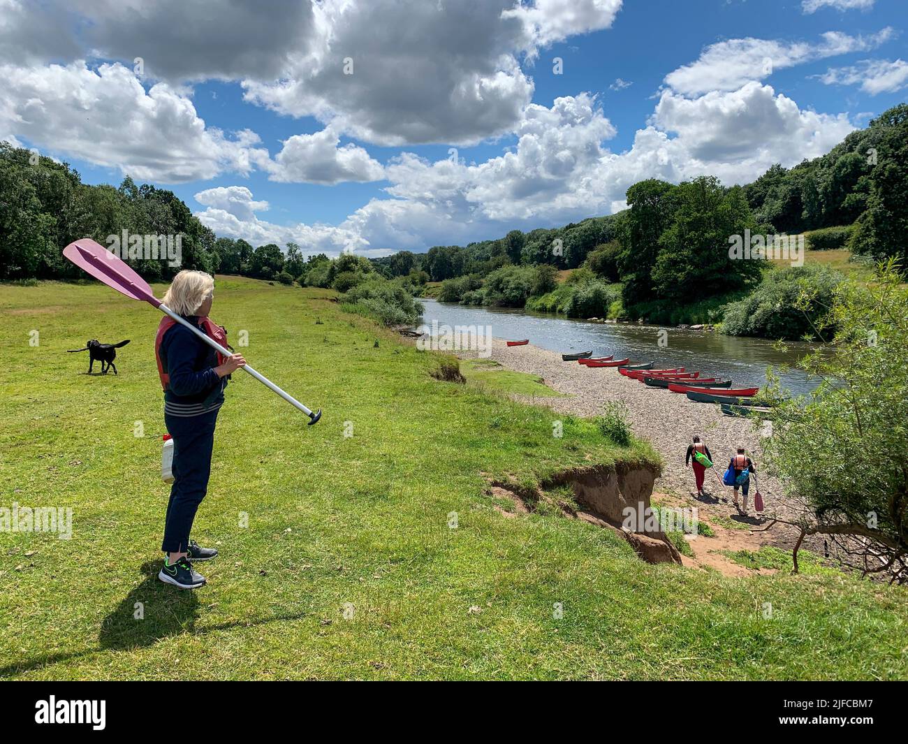 River severn canoe trip Hampton Loade Stock Photo Alamy