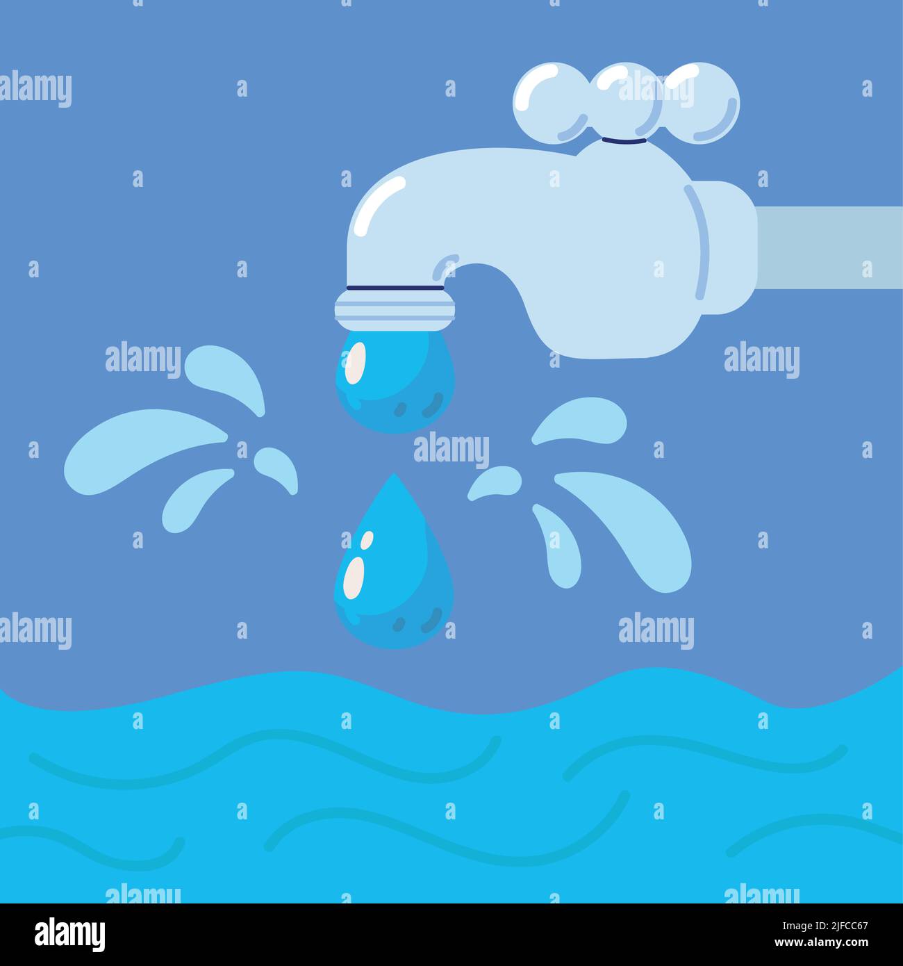 faucet and water drops Stock Vector Image & Art - Alamy