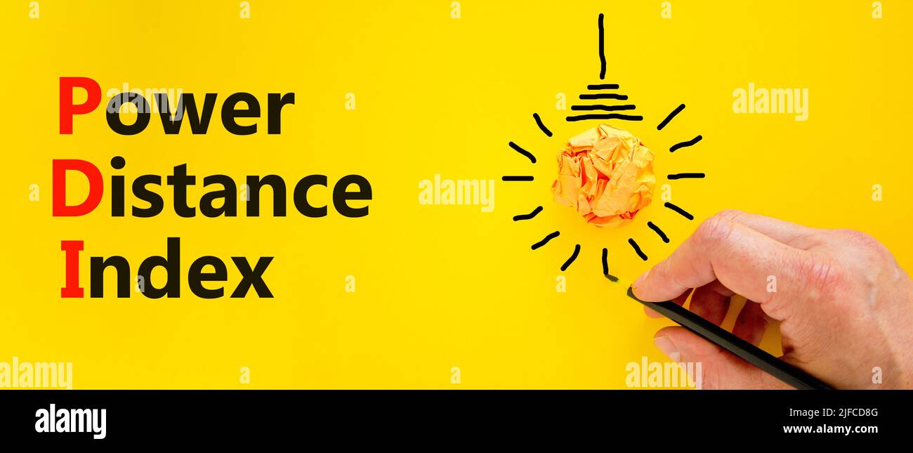 PDI power distance index symbol. Concept words PDI power distance index ...