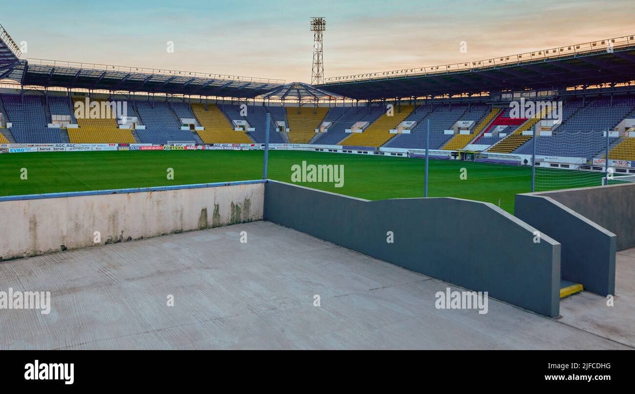 Football arena in Teplice, Czech republic Stock Photo