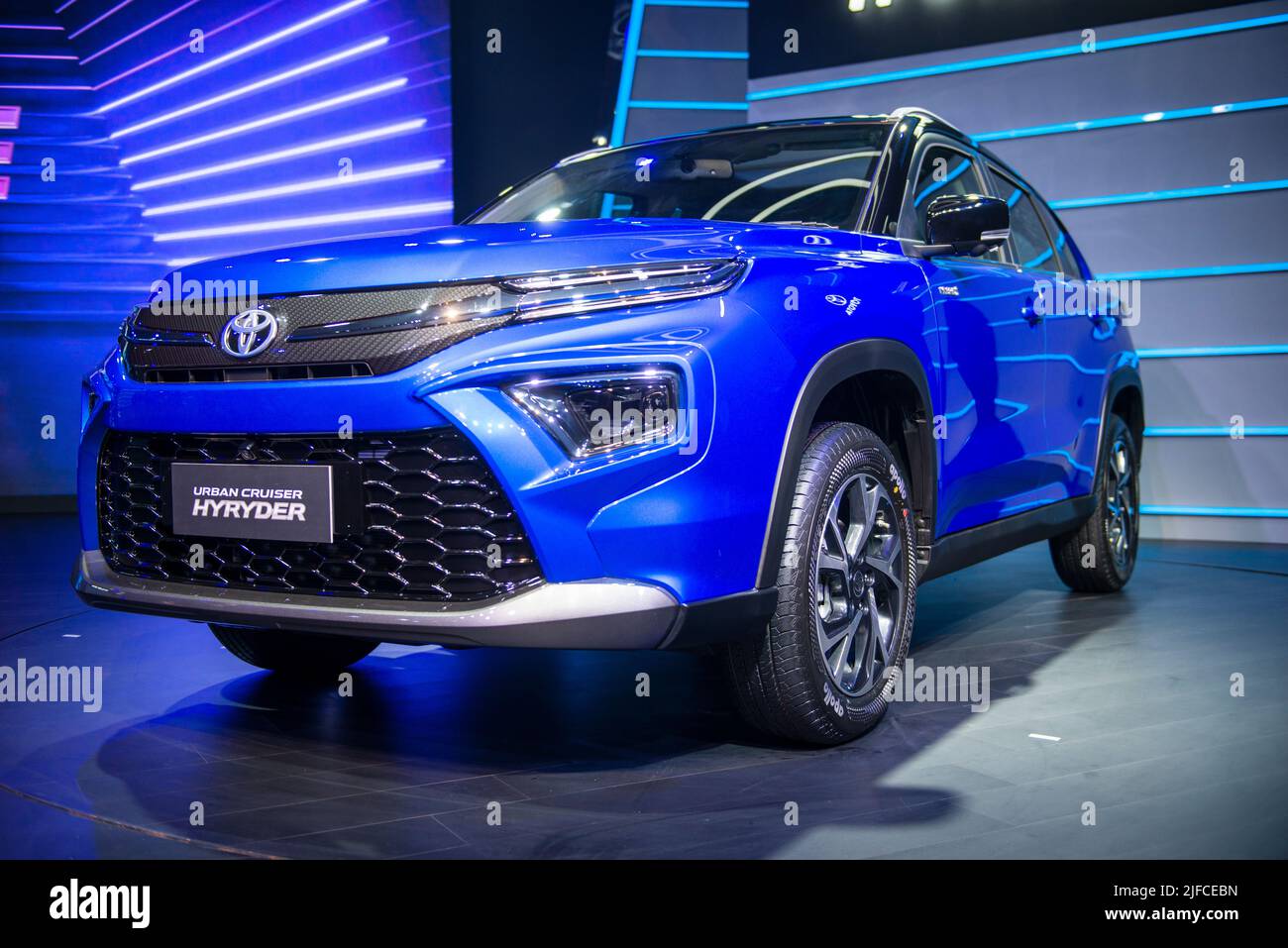 New Toyota Urban Cruiser Hyryder car during the launch. Toyota