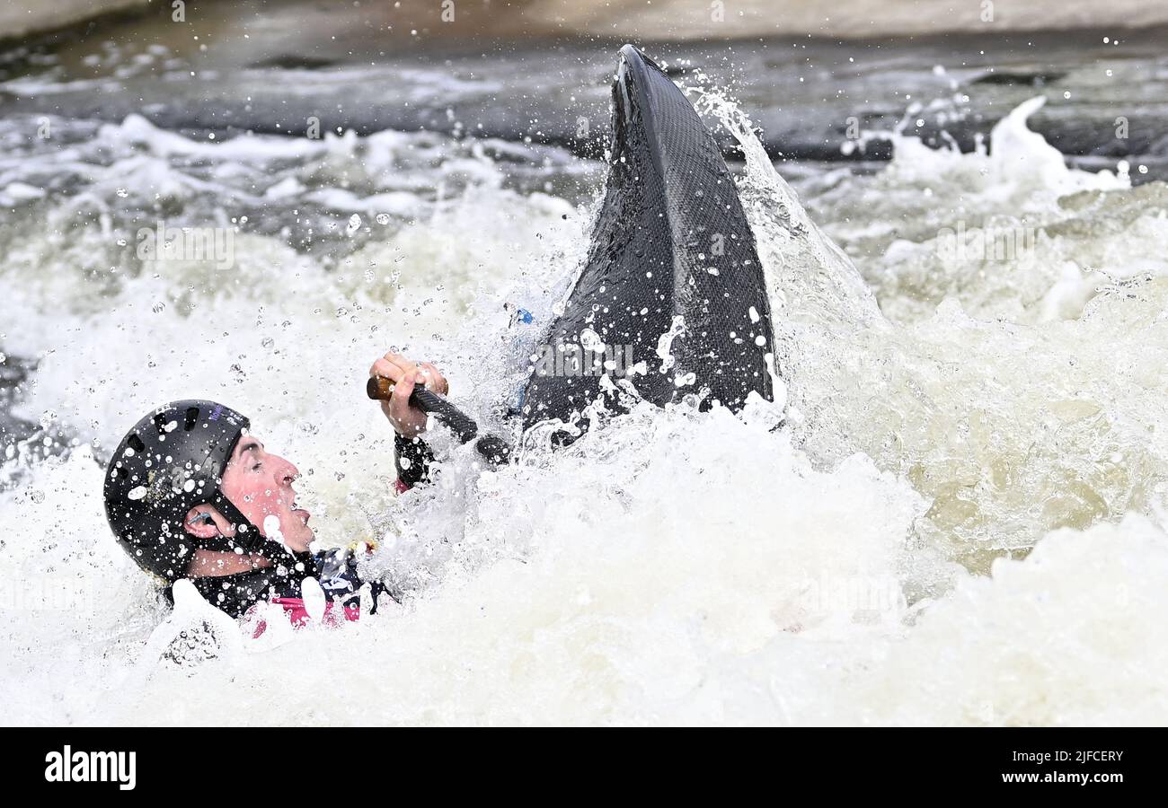 Nottingham, UK. 01st July, 2022. The ICF 2022 canoe freestyle World