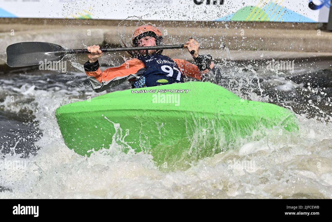 Nottingham, UK. 01st July, 2022. The ICF 2022 canoe freestyle World