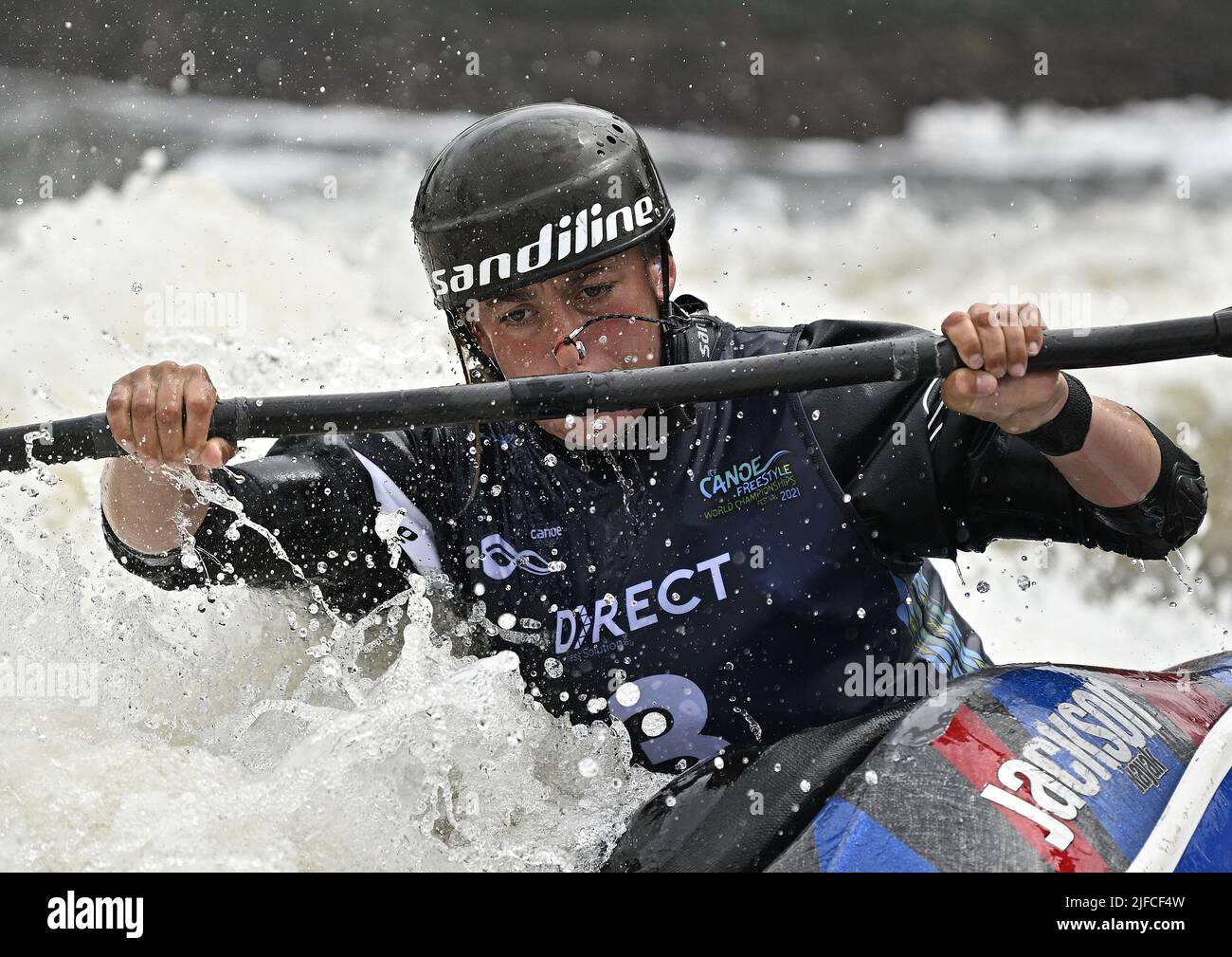 Nottingham, UK. 01st July, 2022. The ICF 2022 canoe freestyle World Championships. National