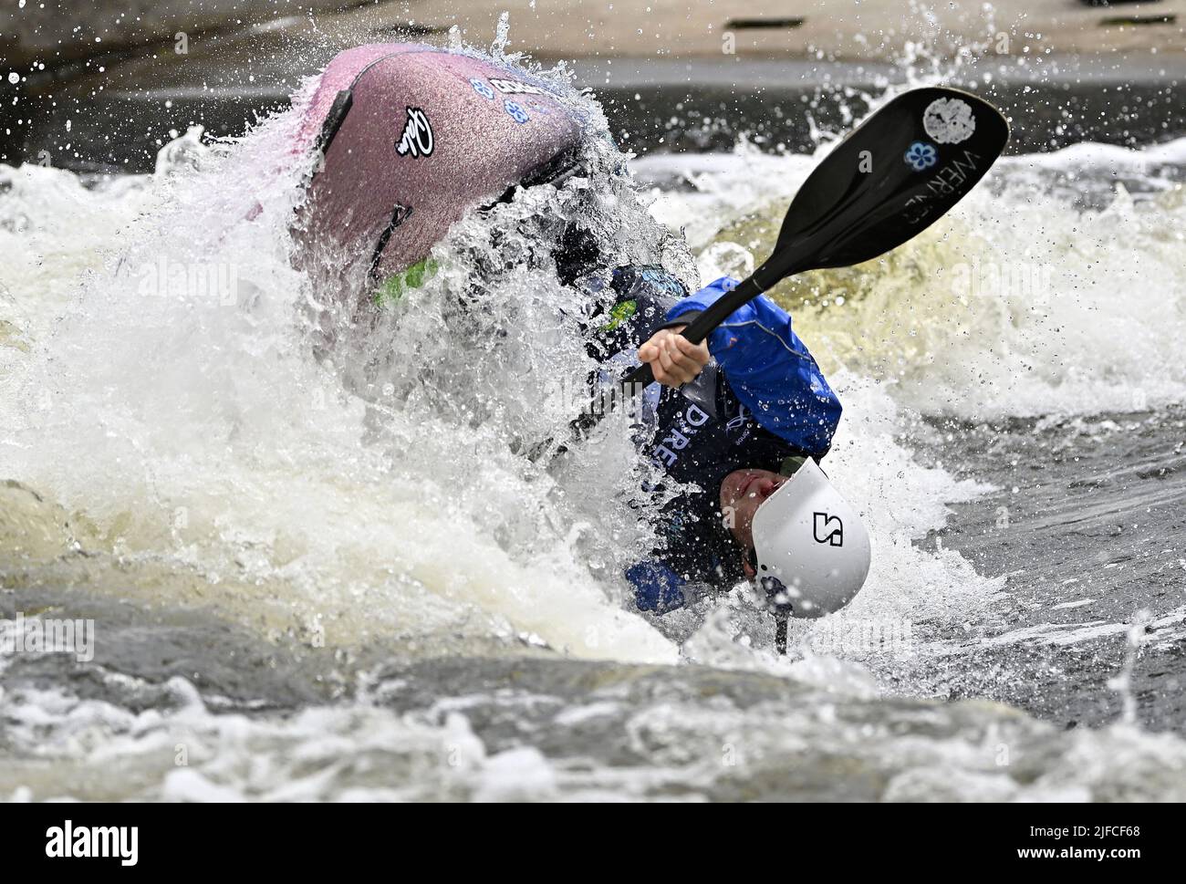 Nottingham, UK. 01st July, 2022. The ICF 2022 canoe freestyle World
