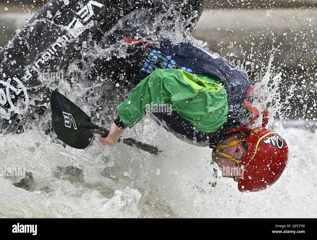 Nottingham, UK. 01st July, 2022. The ICF 2022 canoe freestyle World