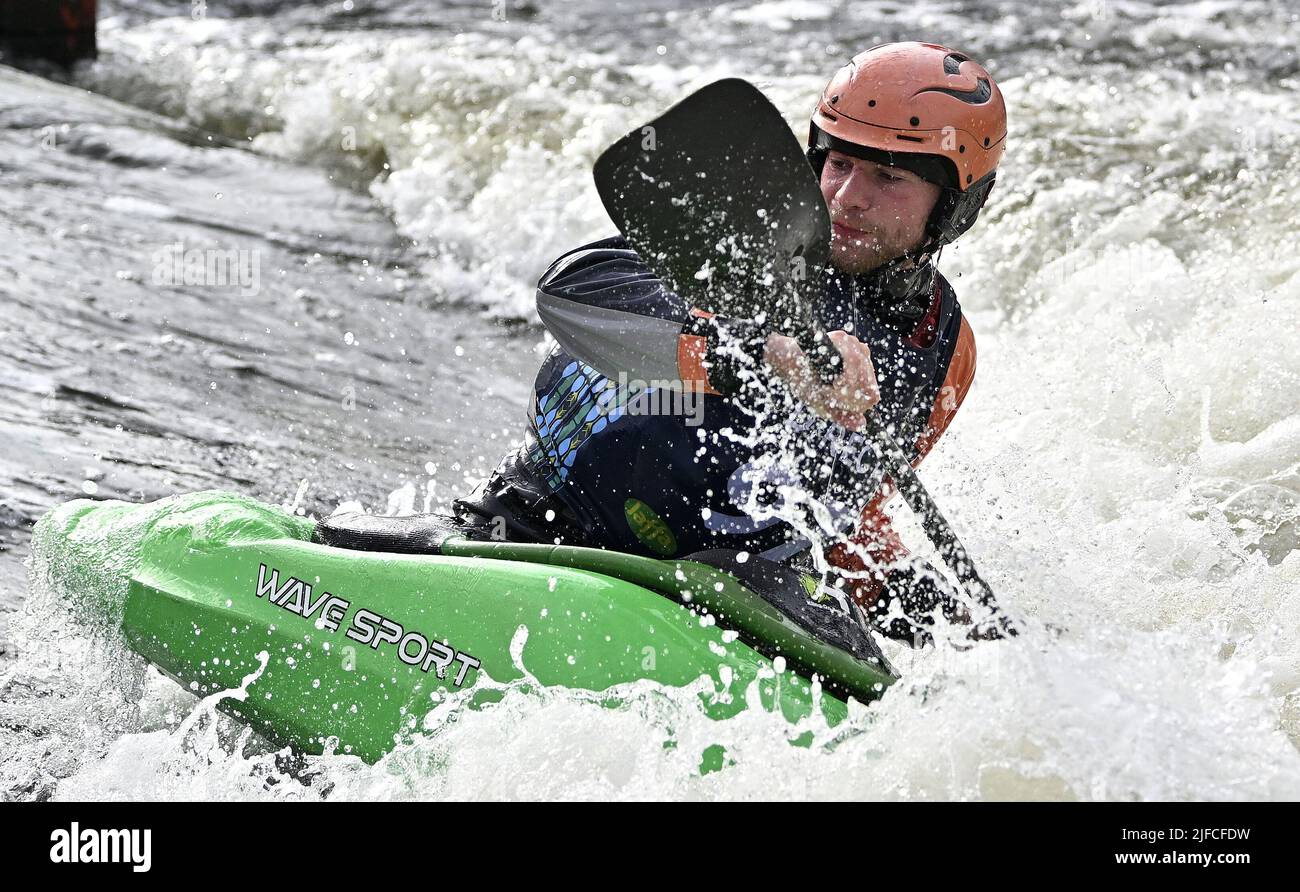 Nottingham, UK. 01st July, 2022. The ICF 2022 canoe freestyle World