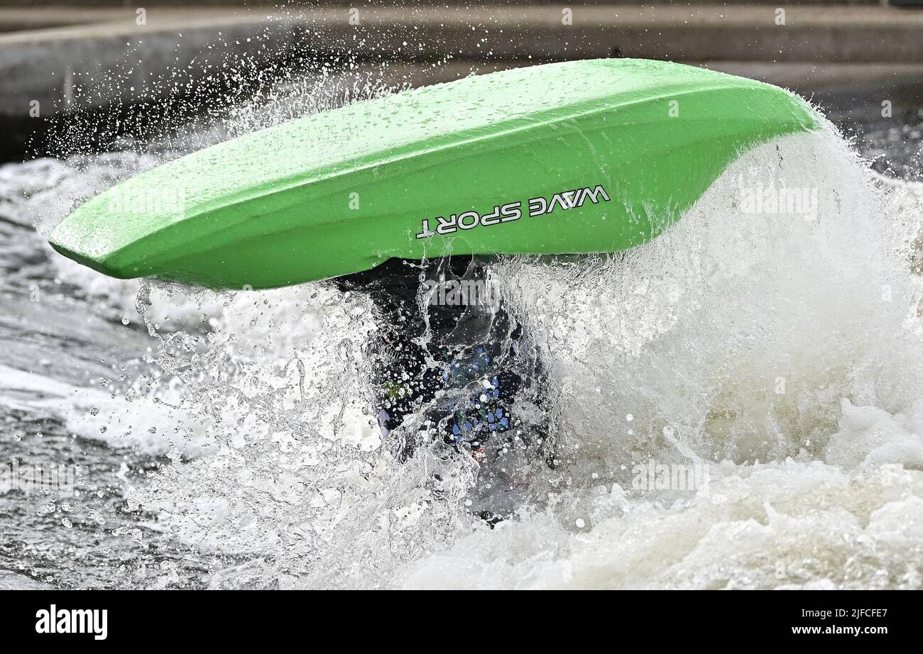Nottingham, UK. 01st July, 2022. The ICF 2022 canoe freestyle World