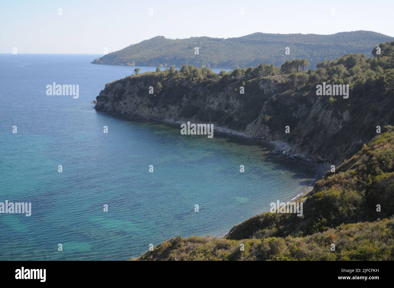 Views from above of the splendid nature of the island of Elba, in Tuscany Stock Photo