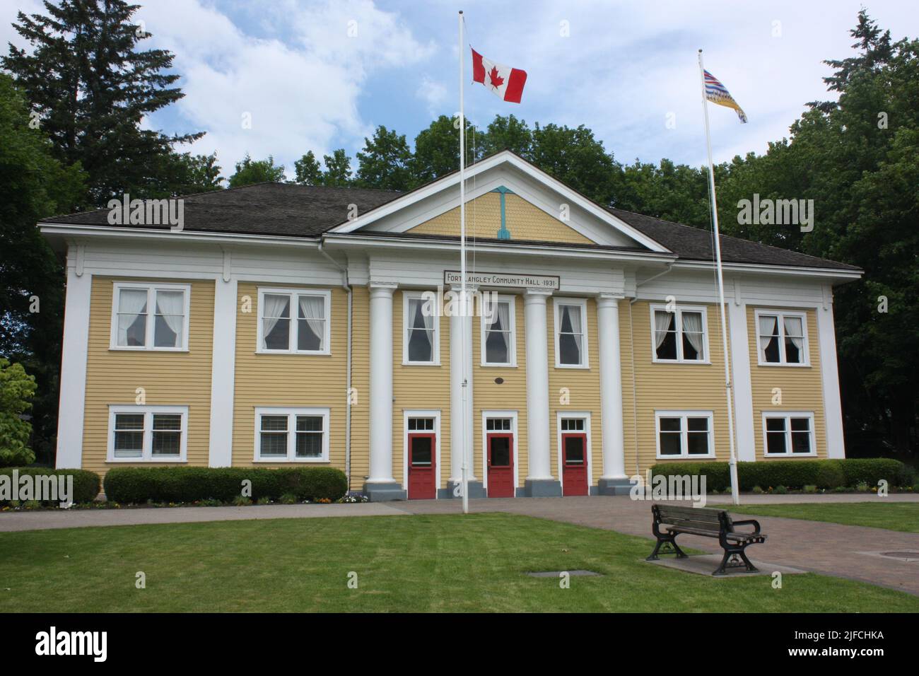 The Community Hall in Fort Langley, BC Stock Photo Alamy