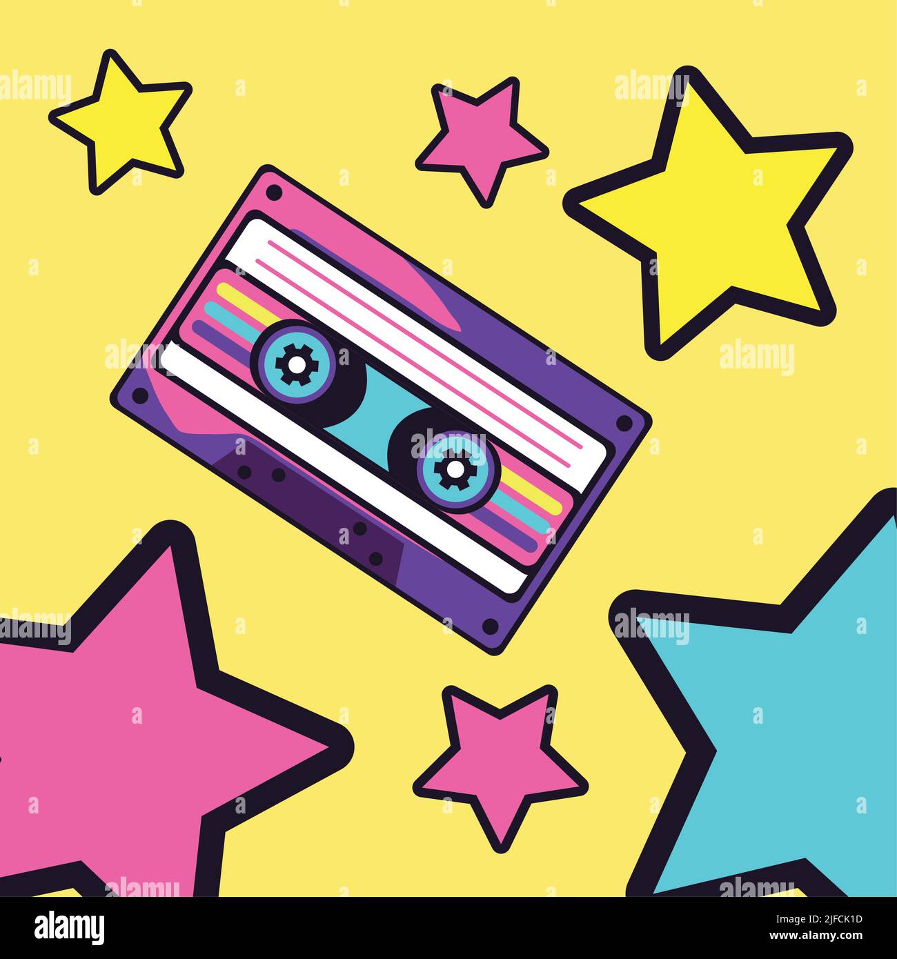 90s cassette record Stock Vector Image & Art - Alamy