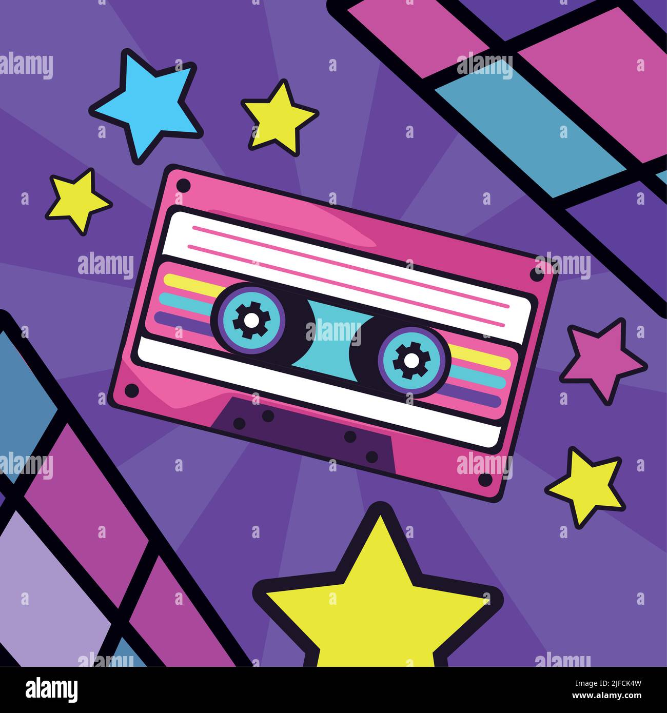 90s cassette memphis style Stock Vector Image & Art - Alamy