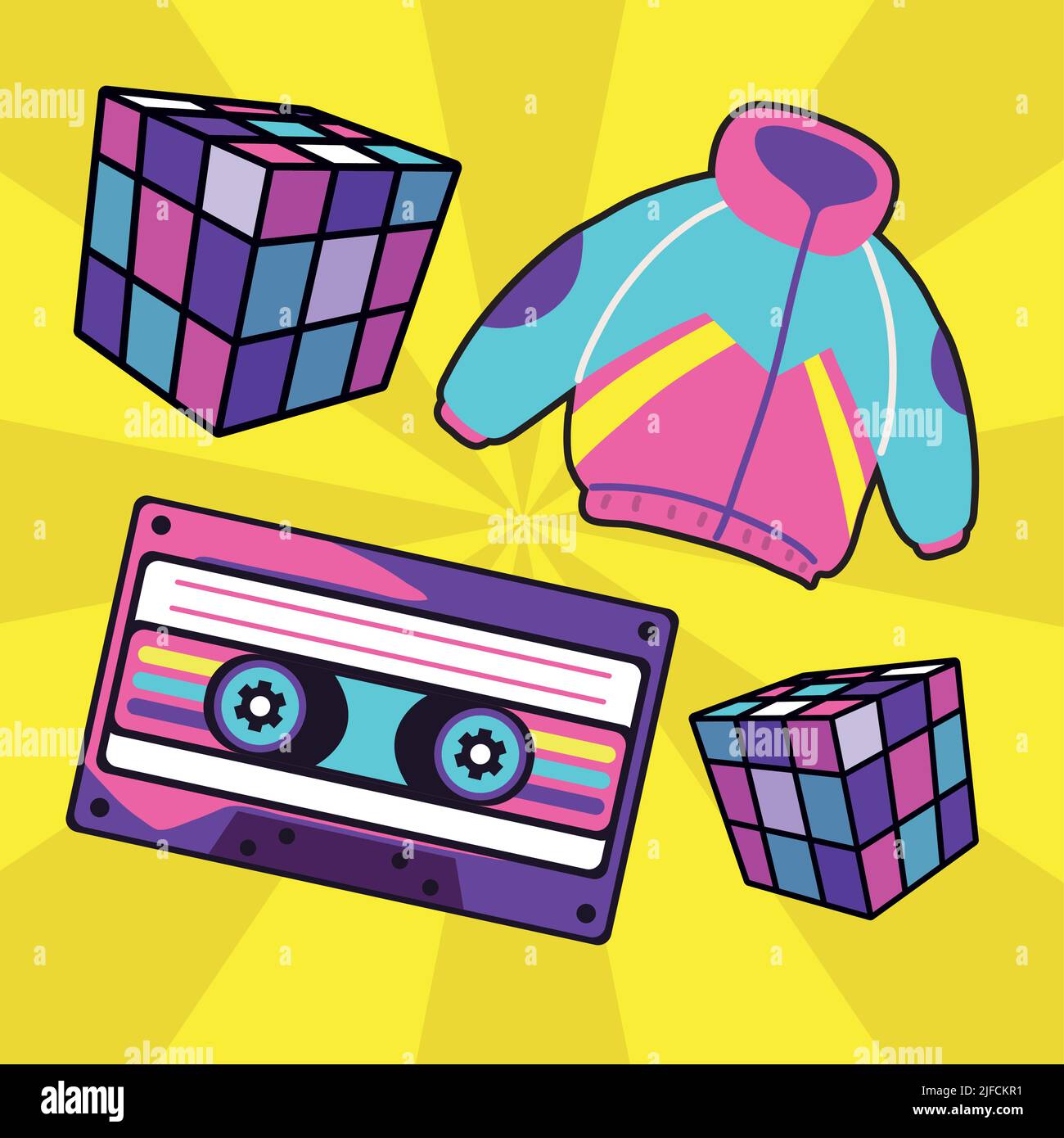 icons set of 90s Stock Vector Image & Art - Alamy