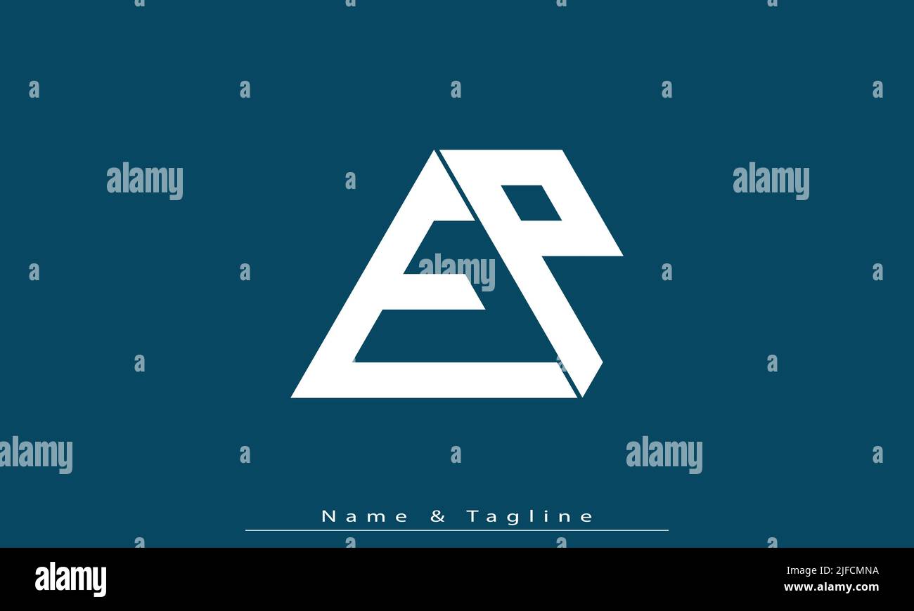 Alphabet letters Initials Monogram logo EP , PE Stock Vector