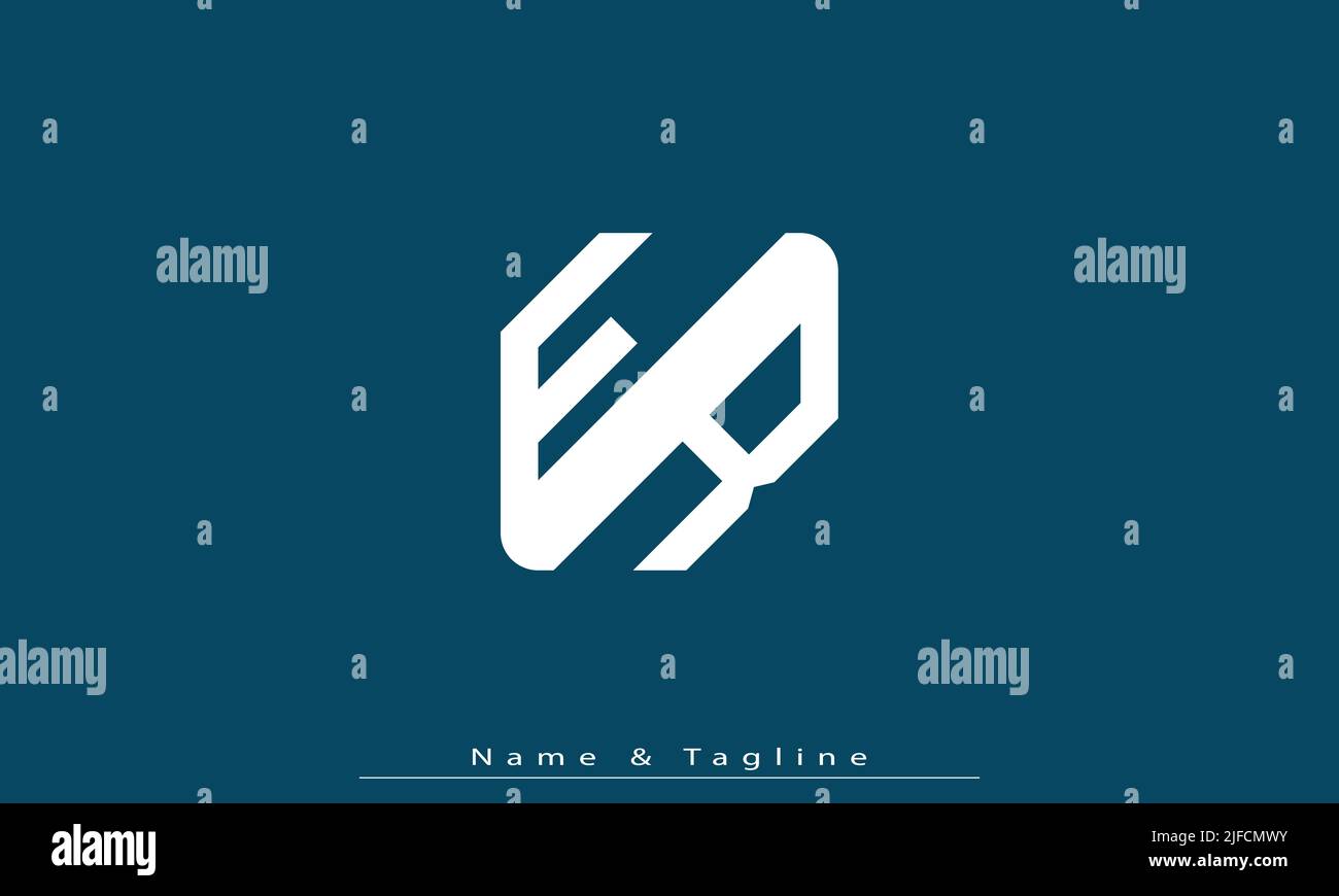 Alphabet letters Initials Monogram logo ER , RE Stock Vector