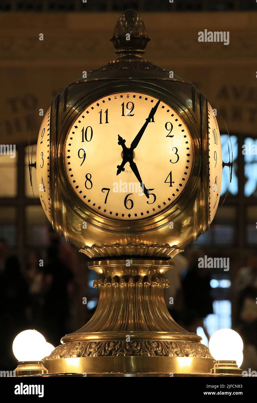 Close-up of the famous clock in the main hall of Grand Central Station Terminal, Manhattan, New York City, New York, USA. Stock Photo