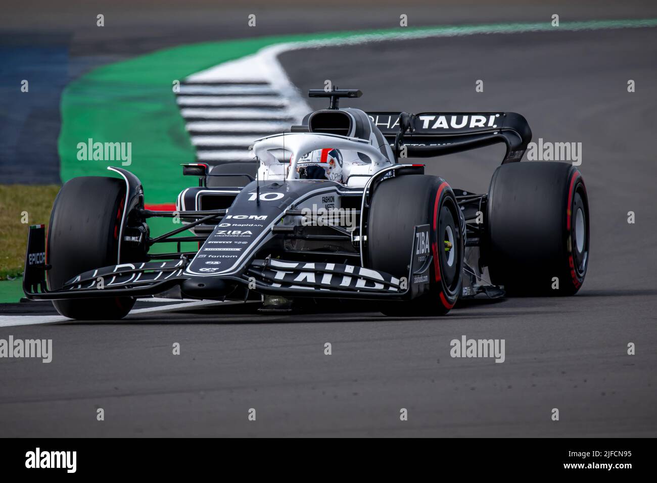 Silverstone, UK, 01st Jul 2022, Pierre Gasly, from France competes for Scuderia AlphaTauri. Practice, round 10 of the 2022 Formula 1 championship. Credit: Michael Potts/Alamy Live News Stock Photo