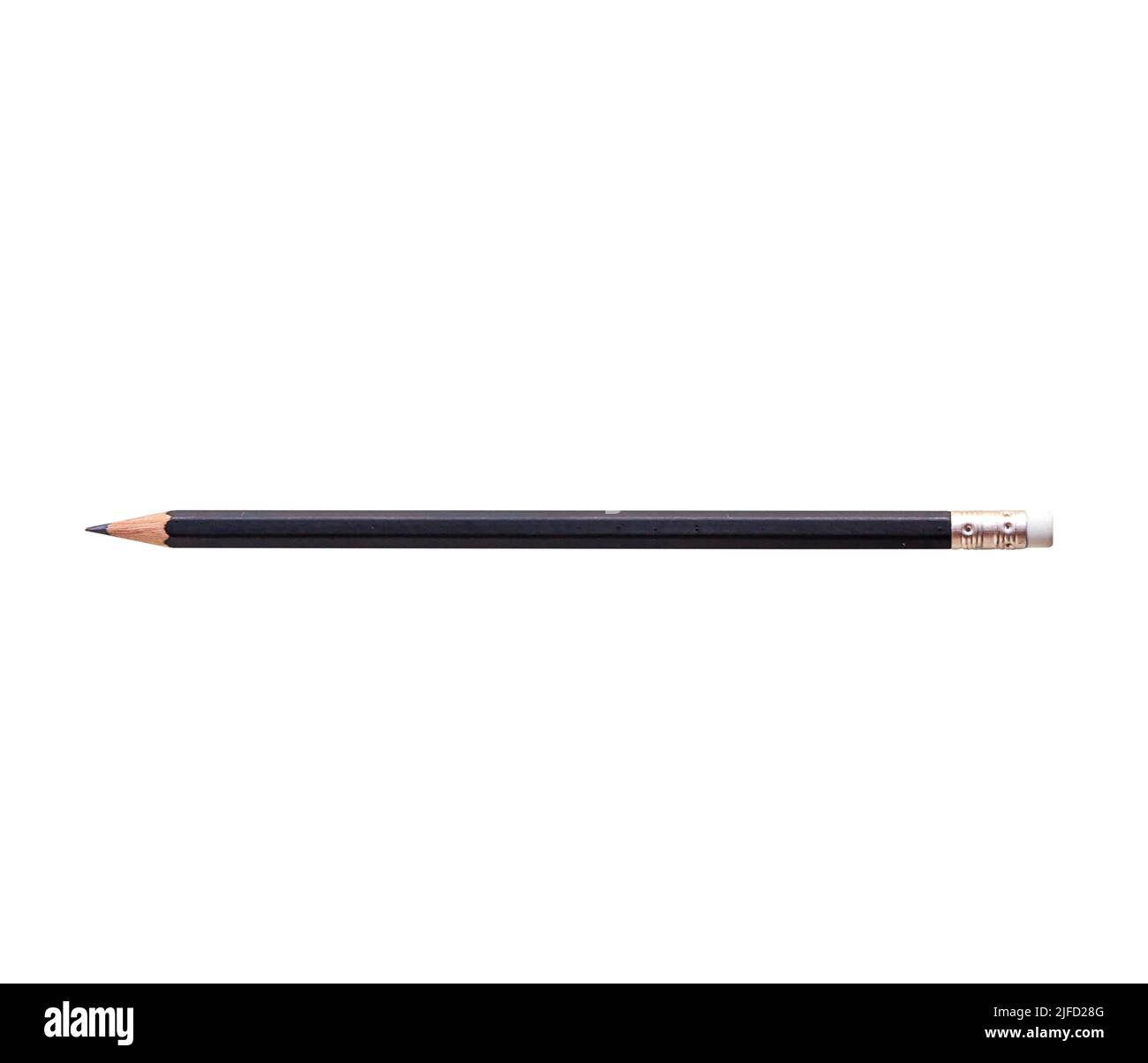 Black pencil isolated on a white background Stock Photo - Alamy
