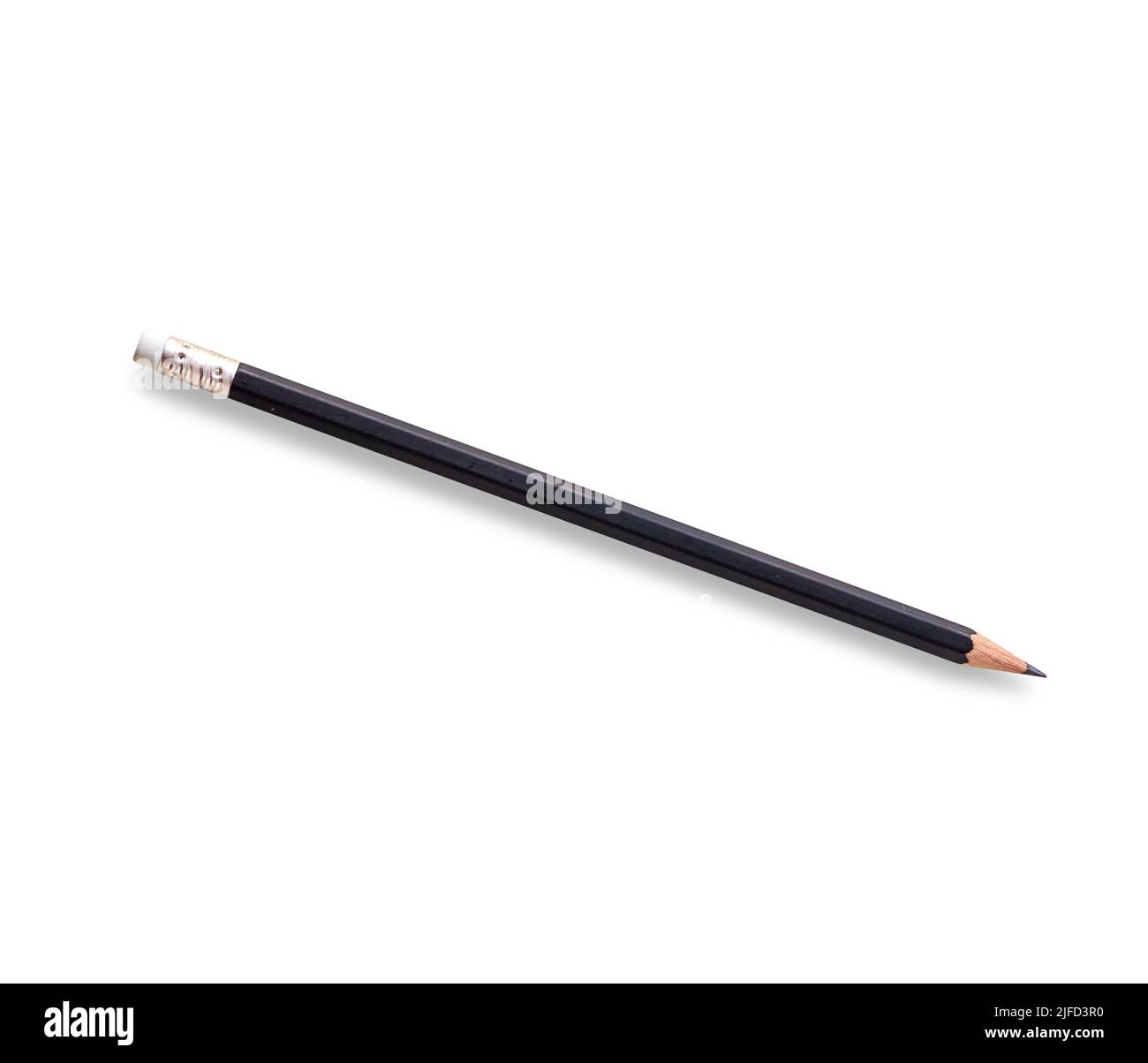 Black pencil isolated on a white background Stock Photo - Alamy