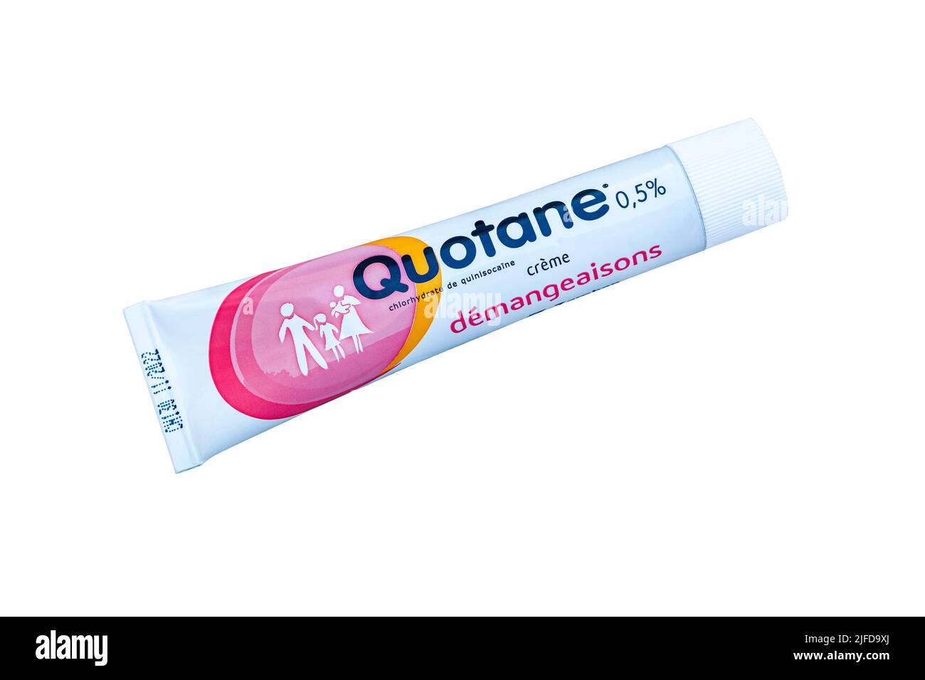 A tube of Quotane itching cream Stock Photo