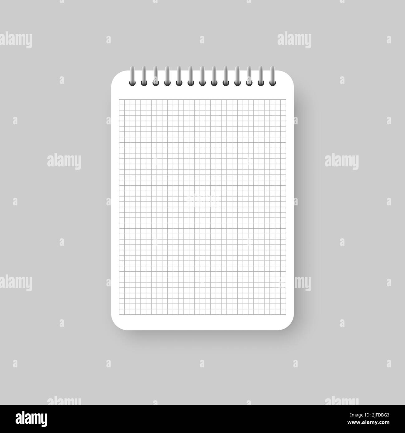 White A4 paper sheet with with linear pattern on transparent background.  Vector. Stock Vector