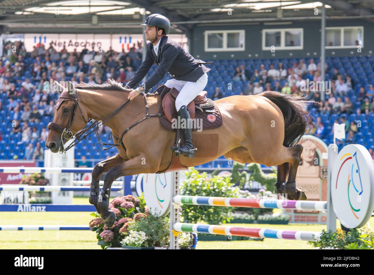 Aachen June 2022: CHIO - Pictures from the jumping Stock Photo
