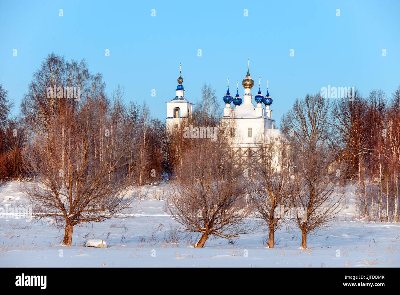 Church of the Transfiguration of the Lord on a winter day in the ...
