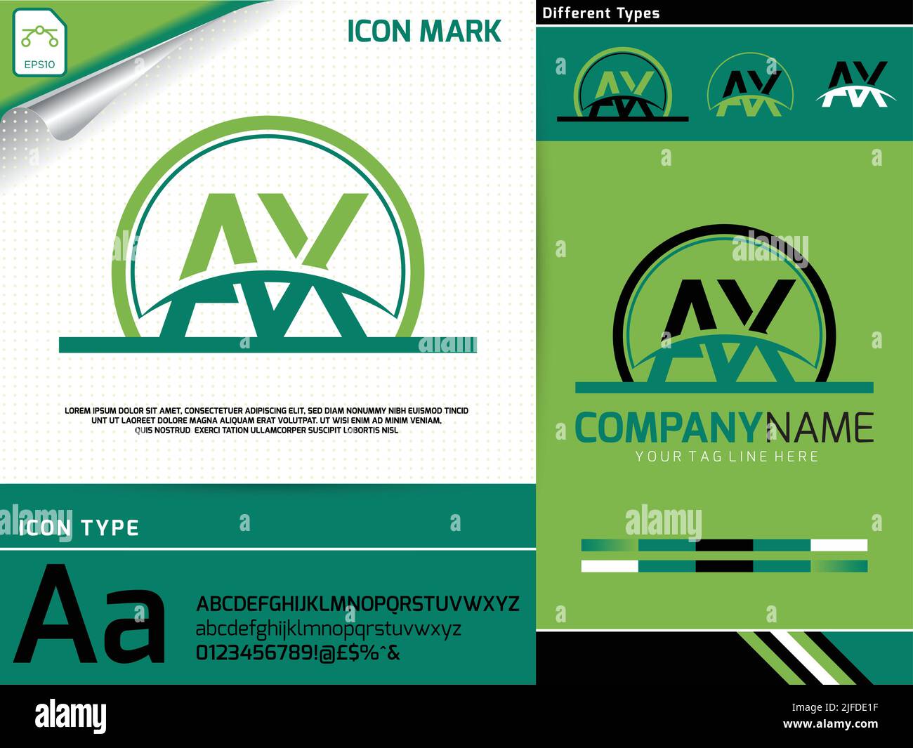 Letter ax logo premium vector Stock Vector
