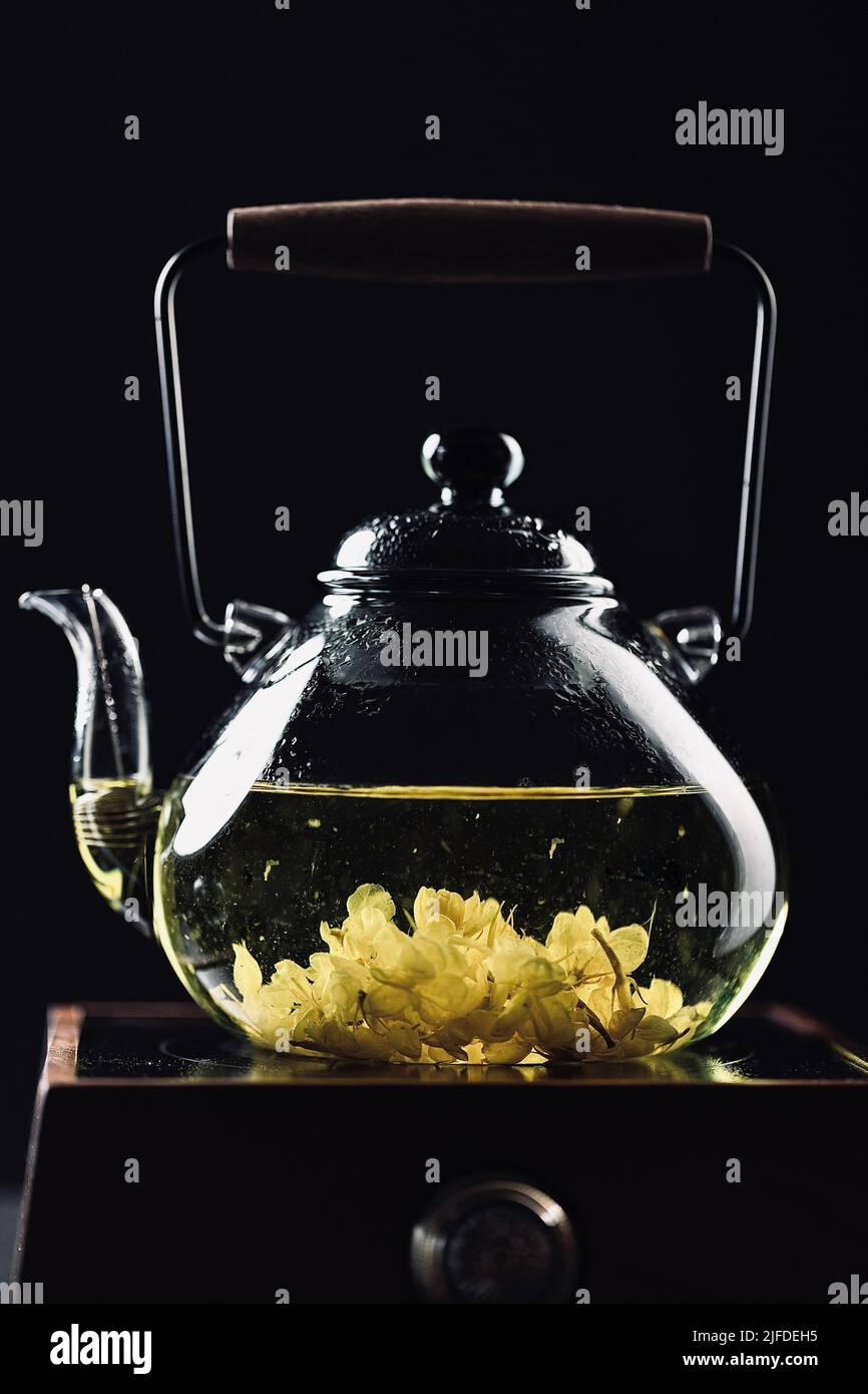 Pure jasmine tea, a traditional Chinese beverage stock photo Stock