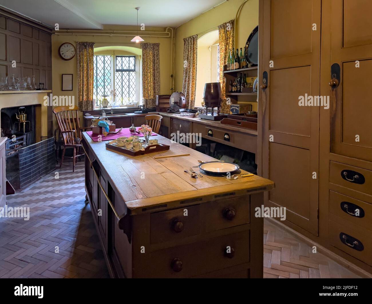 The head butler's pantry in Dunham Massey Hall in Greater Manchester