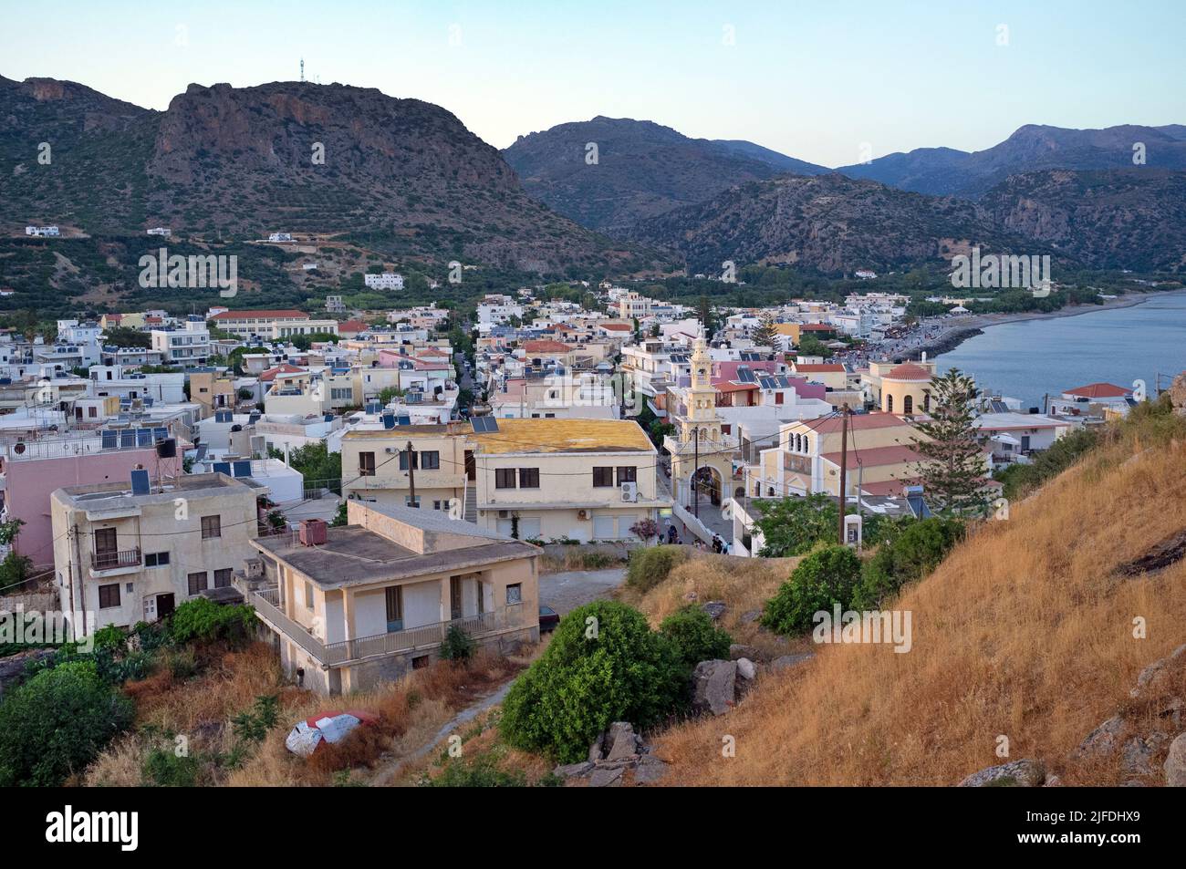 The Cretan town of Palaiochora Stock Photo
