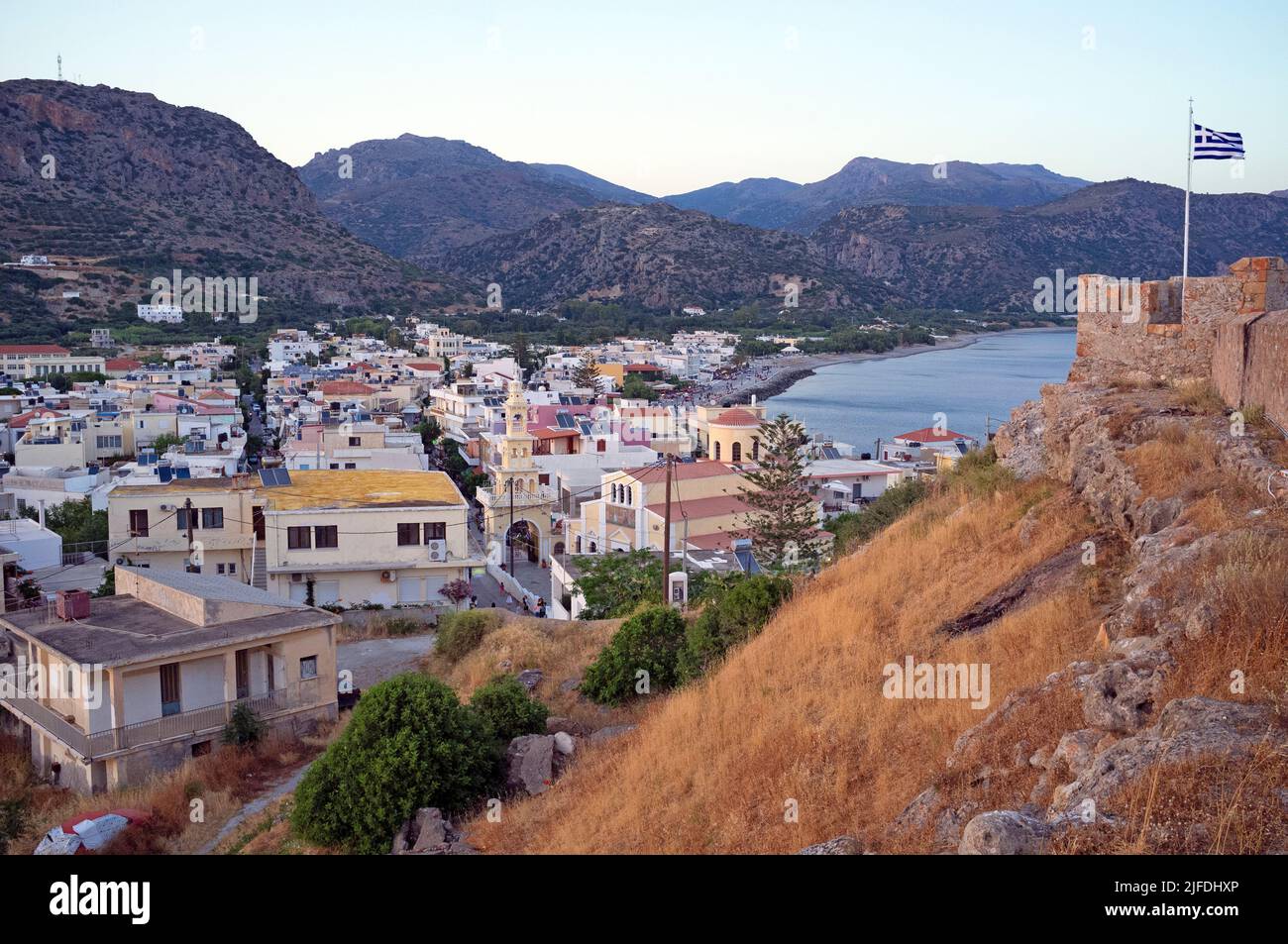 The Cretan town of Palaiochora Stock Photo