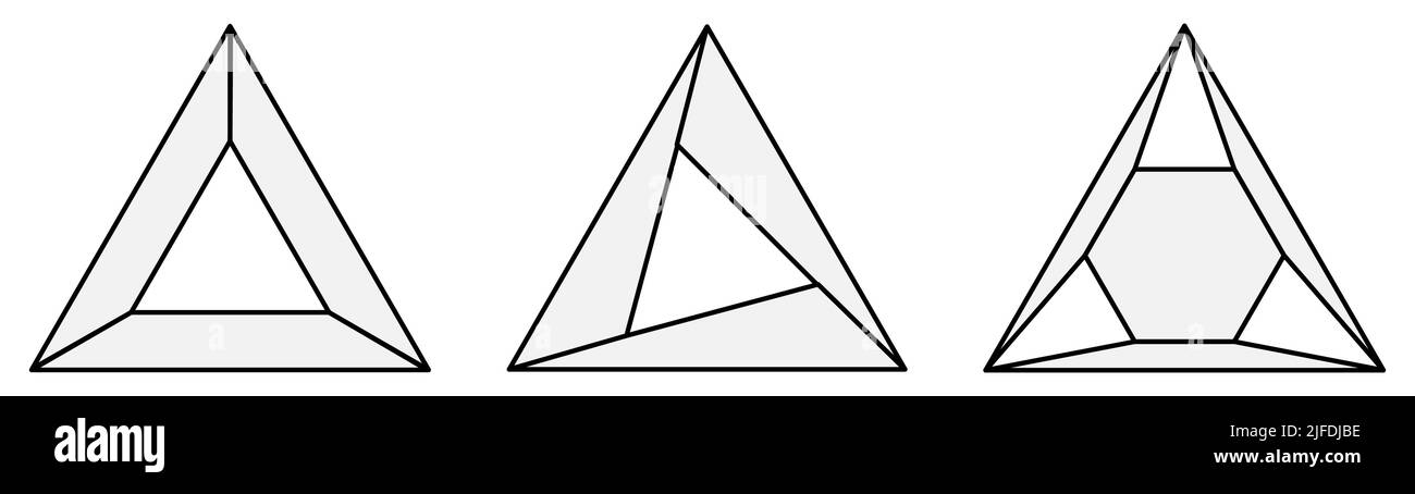 Simple triangle shape that looks like polished jewel gemstone Stock Vector