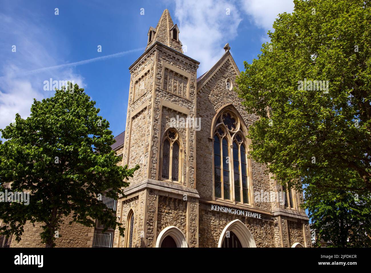 London, UK - May 5th 2022: The exterior of Kensington Temple, located in the Notting Hill area of London, UK. Stock Photo