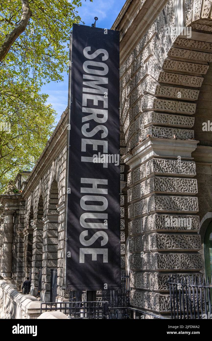 London, UK - April 20th 2022: The exterior of Somerset House in central London, UK. Stock Photo